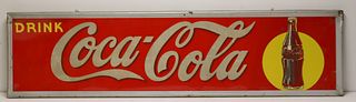 Vintage Tin Drink Coca Cola Advertising Sign