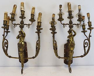 Large And Impressive Pair Of Victorian Gilt Metal