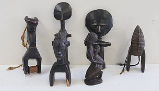 Lot Of 6 Antique African Carvings.