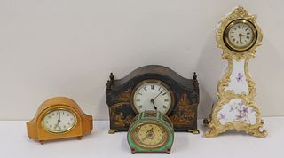 Lot Of Assorted Antique Travel Clocks.