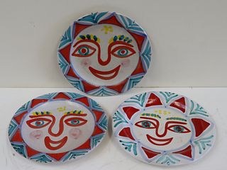 3 Desimone Italy Porcelain Portrait Plates