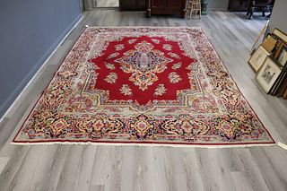 Vintage And Finely Hand Woven Kerman Style