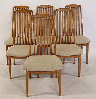 6 Danish Modern High Back Chairs.