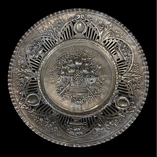Antique German Silver Charger