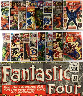 22PC Marvel Comics Fantastic Four #30-#73 Group