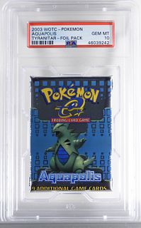 2003 Pokemon Aquapolis Tyranitar Foil Pack PSA 10