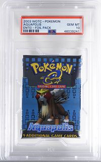 2003 Pokemon Aquapolis Entei Foil Pack PSA 10
