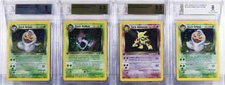 4PC Pokemon Team Rocket Holographic Card BGS Group