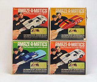 4PC Hasbro Amaze-A-Matics Race Car Toy Group