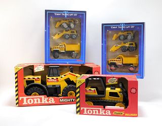 4PC Tonka Mighty Loader Tough Bulldozer & Gift Set