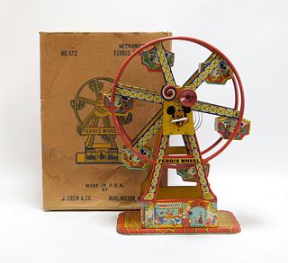 J. Chein & Co. Tin Wind Up Disneyland Ferris Wheel