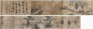 Chinese School, Monumental 12 ft Scroll Painting