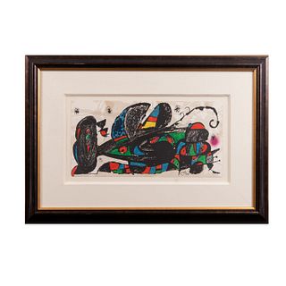 Joan Miró. Irán: De la serie Miró Escultor No. 5, 1974-1975. Firmada en plancha. Litografía sin número de serie.