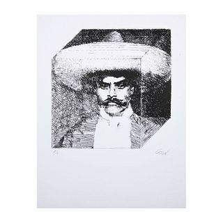 ARNALDO COEN. Zapata. Firmada. Gicleé, P/A. En carpeta. 17 x 17 cm