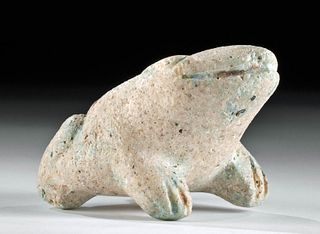 Egyptian Early Dynastic Glazed Stone Frog
