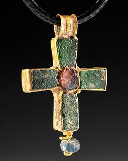 Byzantine Gold and Glass Crucifix
