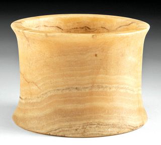 Beautiful Bactrian Banded Alabaster Vessel