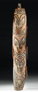 20th C. Papua New Guinea Wanuma Wood Shield, ex-Museum