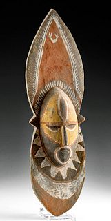20th C. Papua New Guinea Abelam Painted Wood Yam Mask