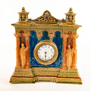George Tinworth Large Stoneware Mantel Clock