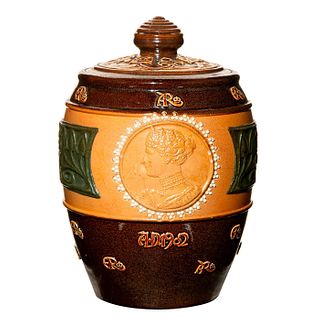 Royal Doulton Tobacco Jar, King Edward VII and Alexandra