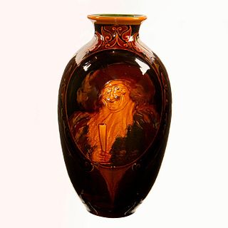 Royal Doulton Kingsware Rembrandt Vase, Man Drinking Champagne