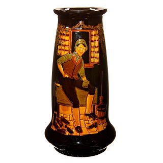 Large Royal Doulton Kingsware Vase, The Cobbler