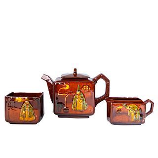 4PC Royal Doulton Kingsware Witch Tea Set