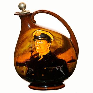 Royal Doulton Kingsware, Admiral Beatty Battleships Whiskey Flask