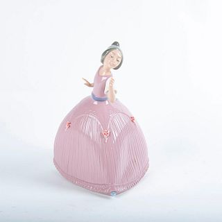 Girl Pink Dress w Flower 01005120 - Lladro Porcelain Figure