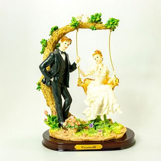 Casinelli Resin Figural, Bride and Groom Under A Tree