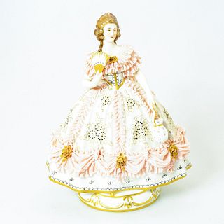 Muller Volkstedt Dresden Lace Figurine, Belle of the Ball