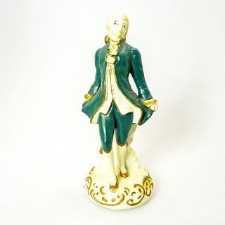 Vintage German-style Ceramic Figurine, Courtly Gentleman
