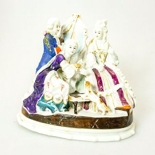 Vintage German-style Porcelain Figure, Artist and Two Ladies