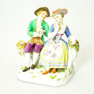 Vintage German-style Porcelain Figurine, Courting Couple