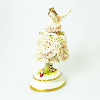 Vintage German-style Porcelain Lace Figurine, Ballerina