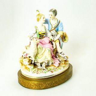 Vintage Meissen Style German Figural Group, Courting Couple