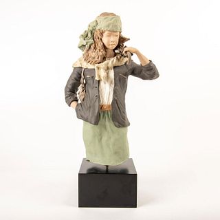 Vintage Figurine, Woman Posing with Umbrella