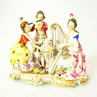 Vintage Volkstedt Porcelain Figure, Musical Trio