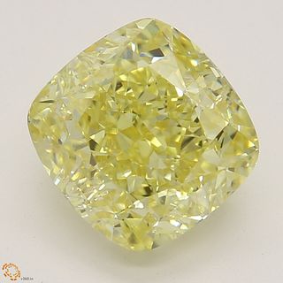2.03 ct, Natural Fancy Intense Yellow Even Color, VS2, Cushion cut Diamond (GIA Graded), Unmounted, Appraised Value: $46,600 