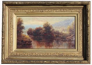 Antique Hudson River School Painting, Signed