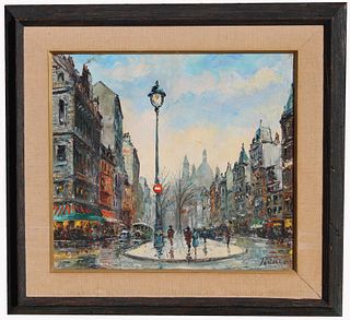 Julien Porisse (Born 1927) Paris Street Scene