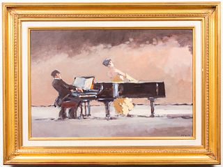 Frederick McDuff "Her First Concert" Oil on Canvas