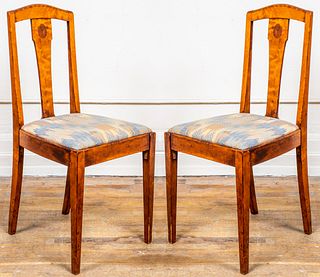 Aesthetic Movement Armorial Side Chairs, Pair