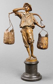 Franz Rosse "Water Carrier" Bronze Sculpture