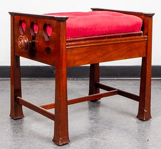 Arts & Crafts Adjustable Height Piano Bench
