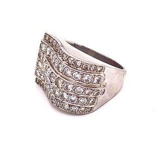 Platinum & Diamonds Chevalier Retro Ring.