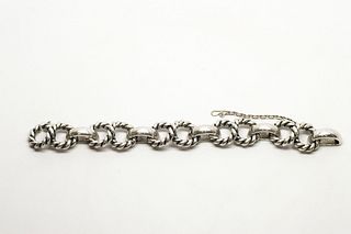 900 Solid Silver rope Bracelet signed "Belgiorno"