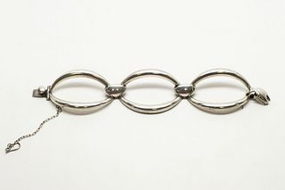 900 Solid Silver oval Bracelet