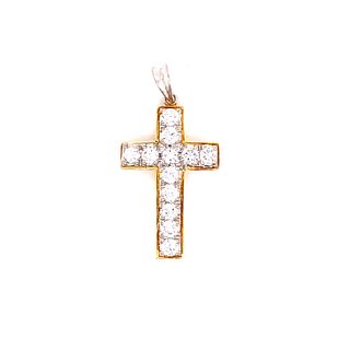 14k Gold & XXX Flawless Diamond Cross